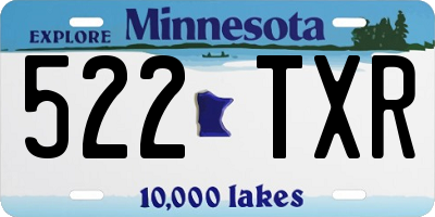 MN license plate 522TXR