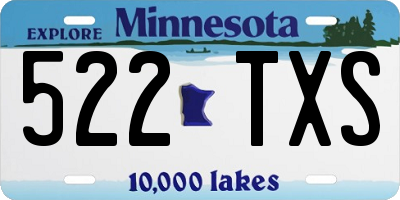 MN license plate 522TXS