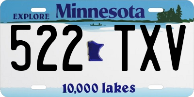 MN license plate 522TXV