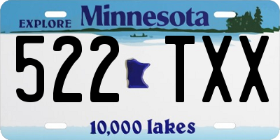 MN license plate 522TXX