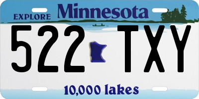MN license plate 522TXY