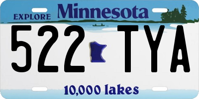 MN license plate 522TYA