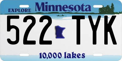 MN license plate 522TYK