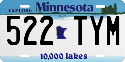 MN license plate 522TYM