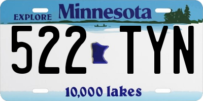 MN license plate 522TYN