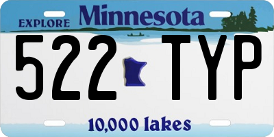MN license plate 522TYP