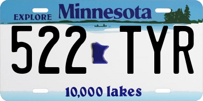 MN license plate 522TYR