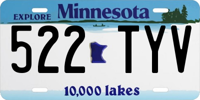 MN license plate 522TYV