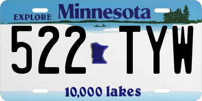 MN license plate 522TYW
