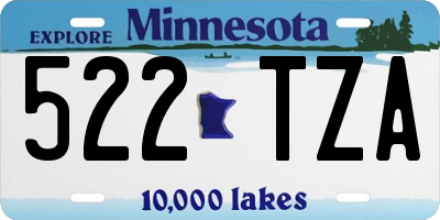 MN license plate 522TZA