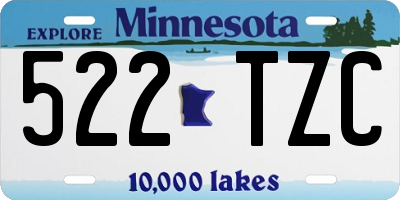 MN license plate 522TZC