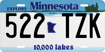 MN license plate 522TZK