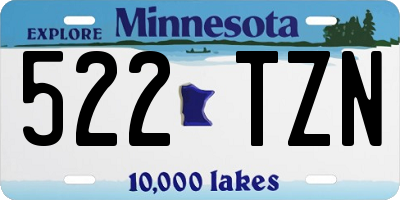 MN license plate 522TZN