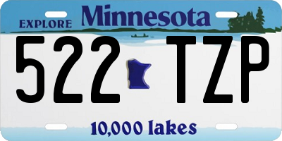 MN license plate 522TZP