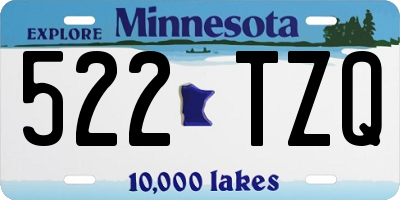 MN license plate 522TZQ
