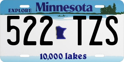 MN license plate 522TZS