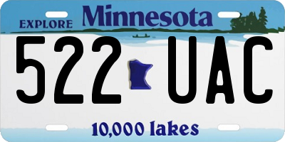 MN license plate 522UAC