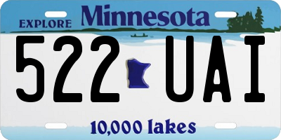 MN license plate 522UAI