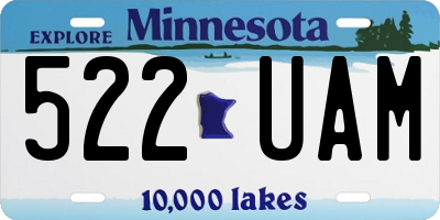 MN license plate 522UAM