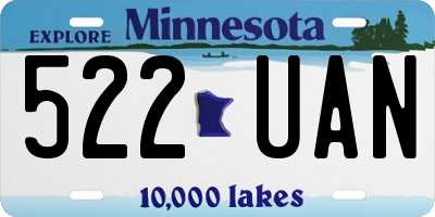 MN license plate 522UAN