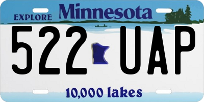 MN license plate 522UAP