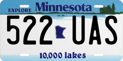 MN license plate 522UAS