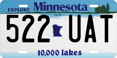 MN license plate 522UAT