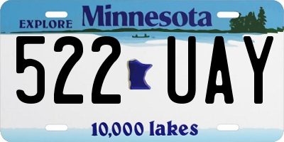 MN license plate 522UAY