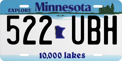 MN license plate 522UBH