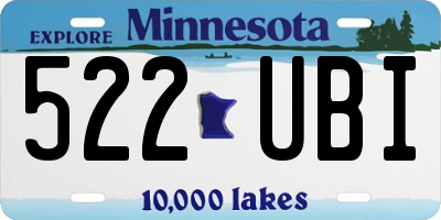 MN license plate 522UBI