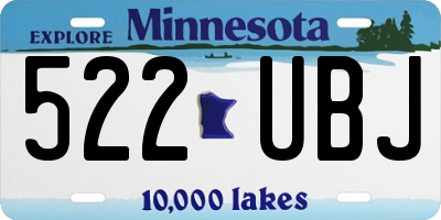 MN license plate 522UBJ