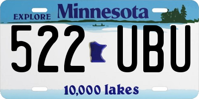 MN license plate 522UBU
