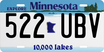 MN license plate 522UBV