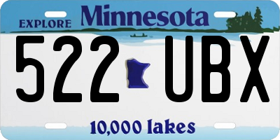 MN license plate 522UBX
