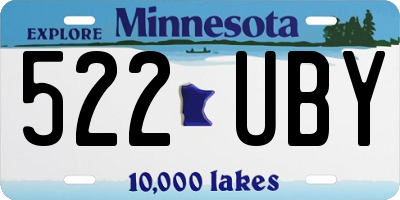 MN license plate 522UBY