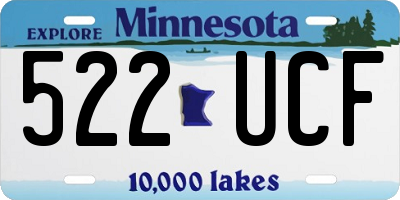 MN license plate 522UCF