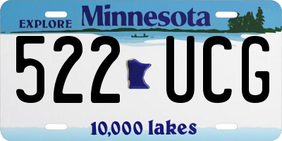 MN license plate 522UCG