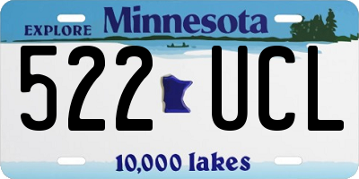 MN license plate 522UCL