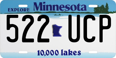 MN license plate 522UCP