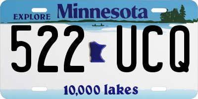 MN license plate 522UCQ
