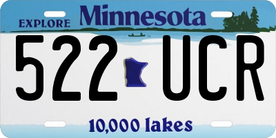 MN license plate 522UCR