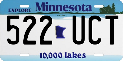 MN license plate 522UCT