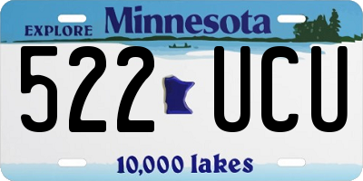 MN license plate 522UCU