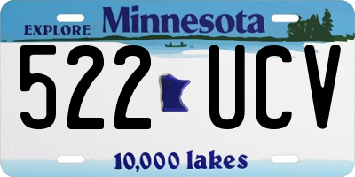 MN license plate 522UCV