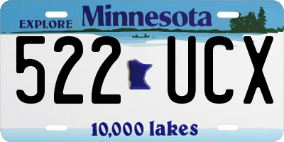 MN license plate 522UCX