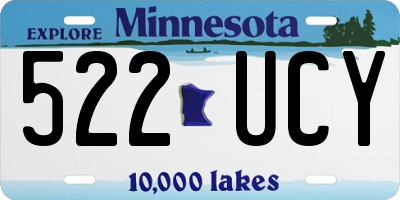 MN license plate 522UCY
