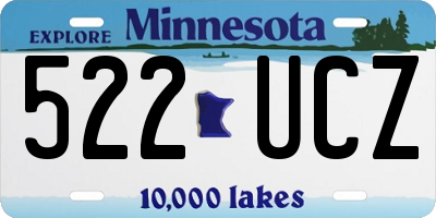 MN license plate 522UCZ