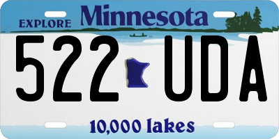 MN license plate 522UDA