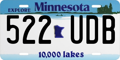 MN license plate 522UDB