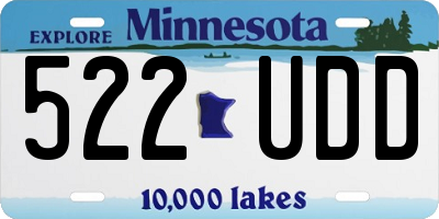 MN license plate 522UDD